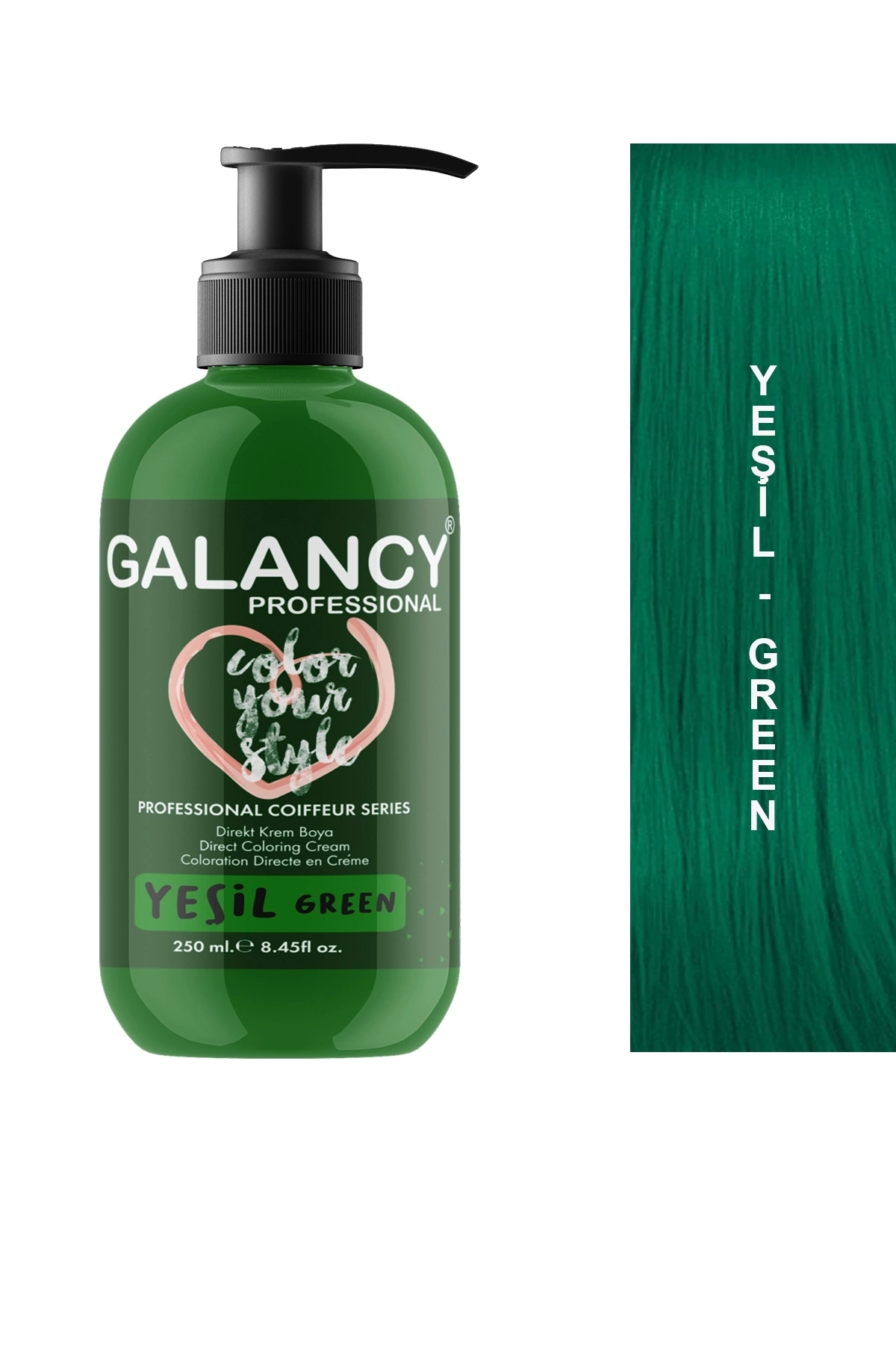 Yeşil Amonyaksız Renkli Balyaj Saç Boyası 250ml