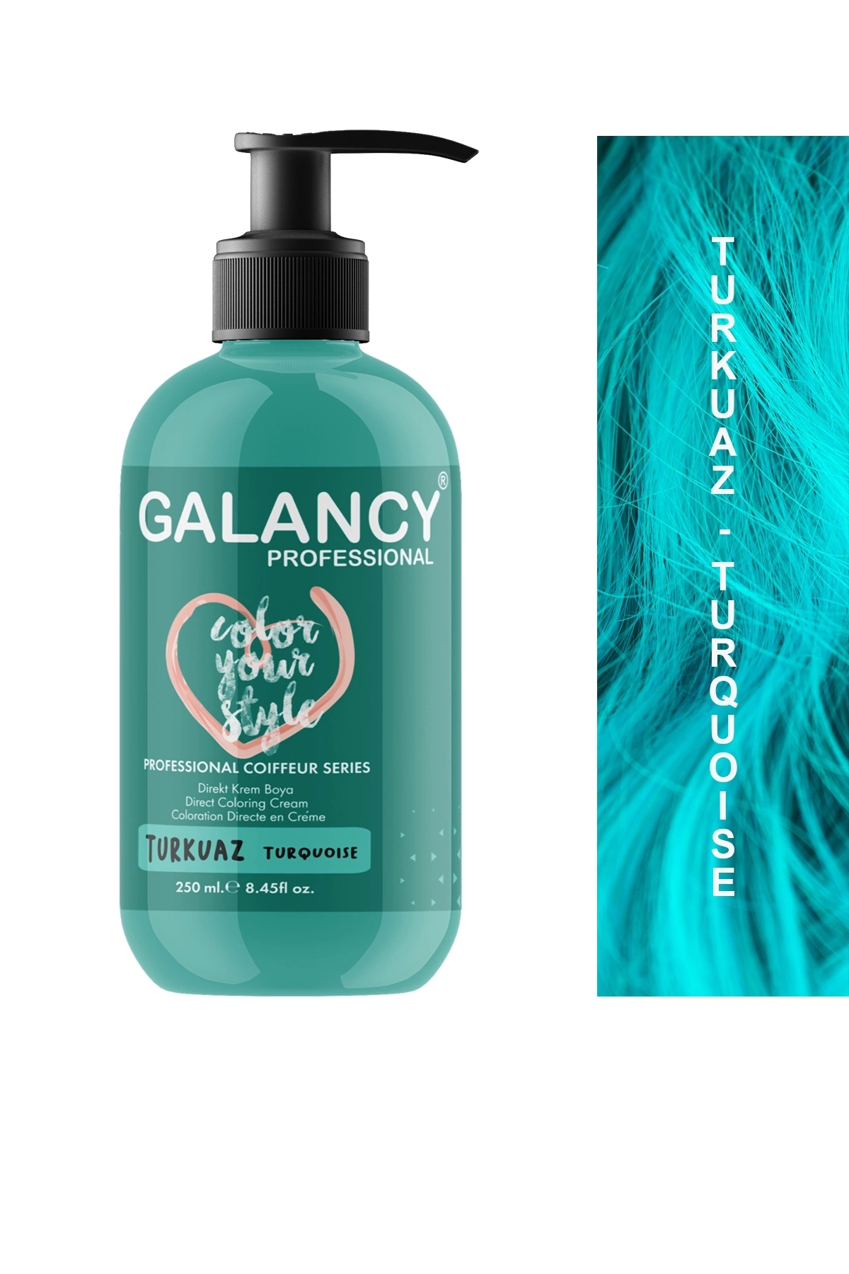 Turkuaz Amonyaksız Renkli Balyaj Saç Boyası 250ml